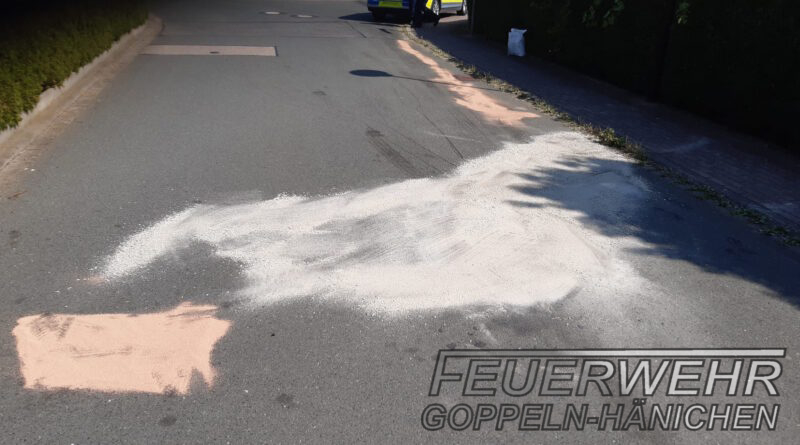 Ölspur aufgrund Verkehrsunfalls